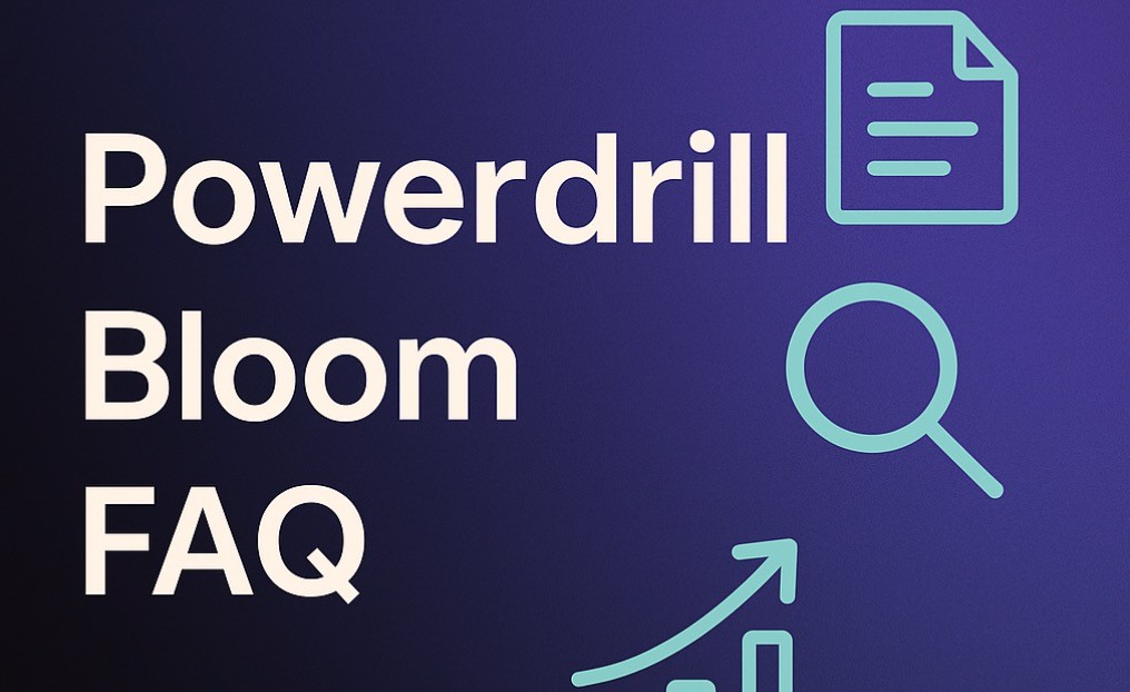 Powerdrill Bloom 常见问题解答