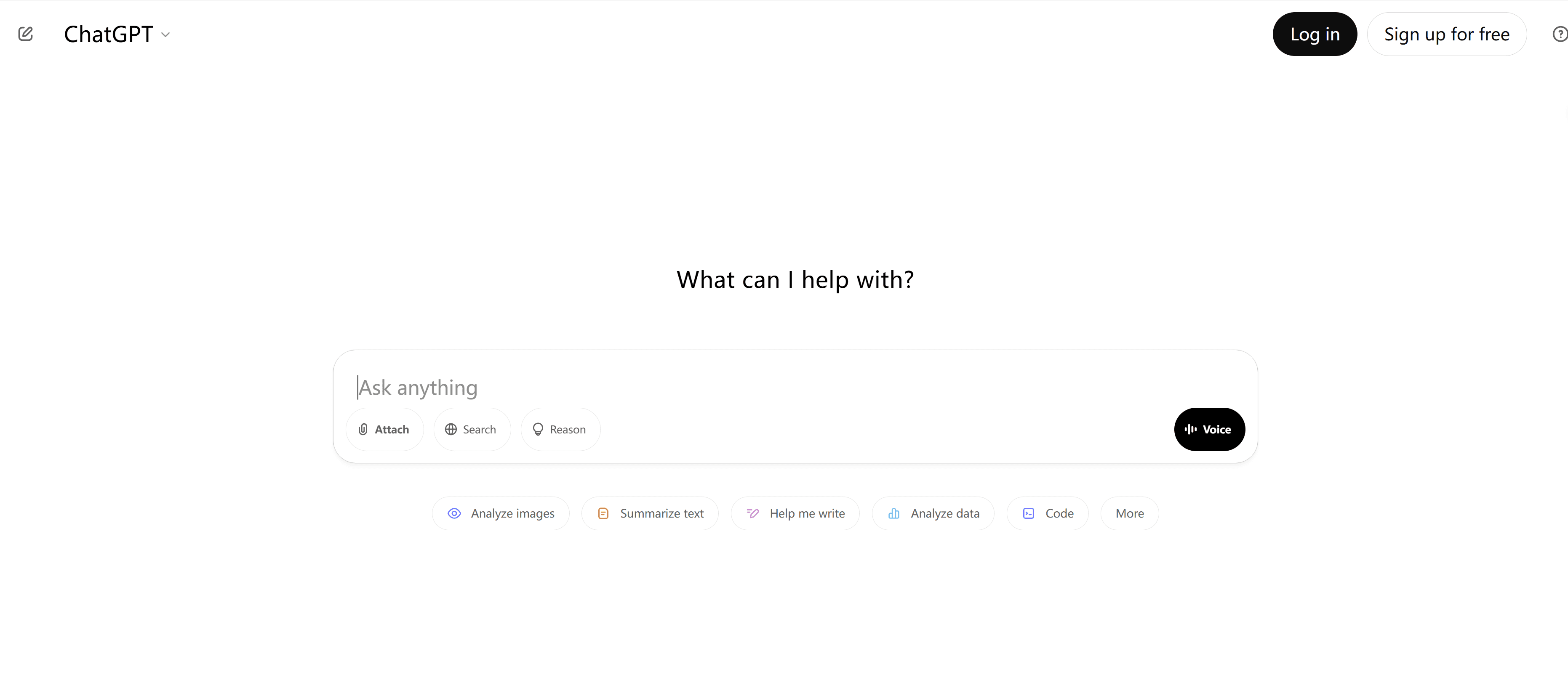 ChatGPT interface