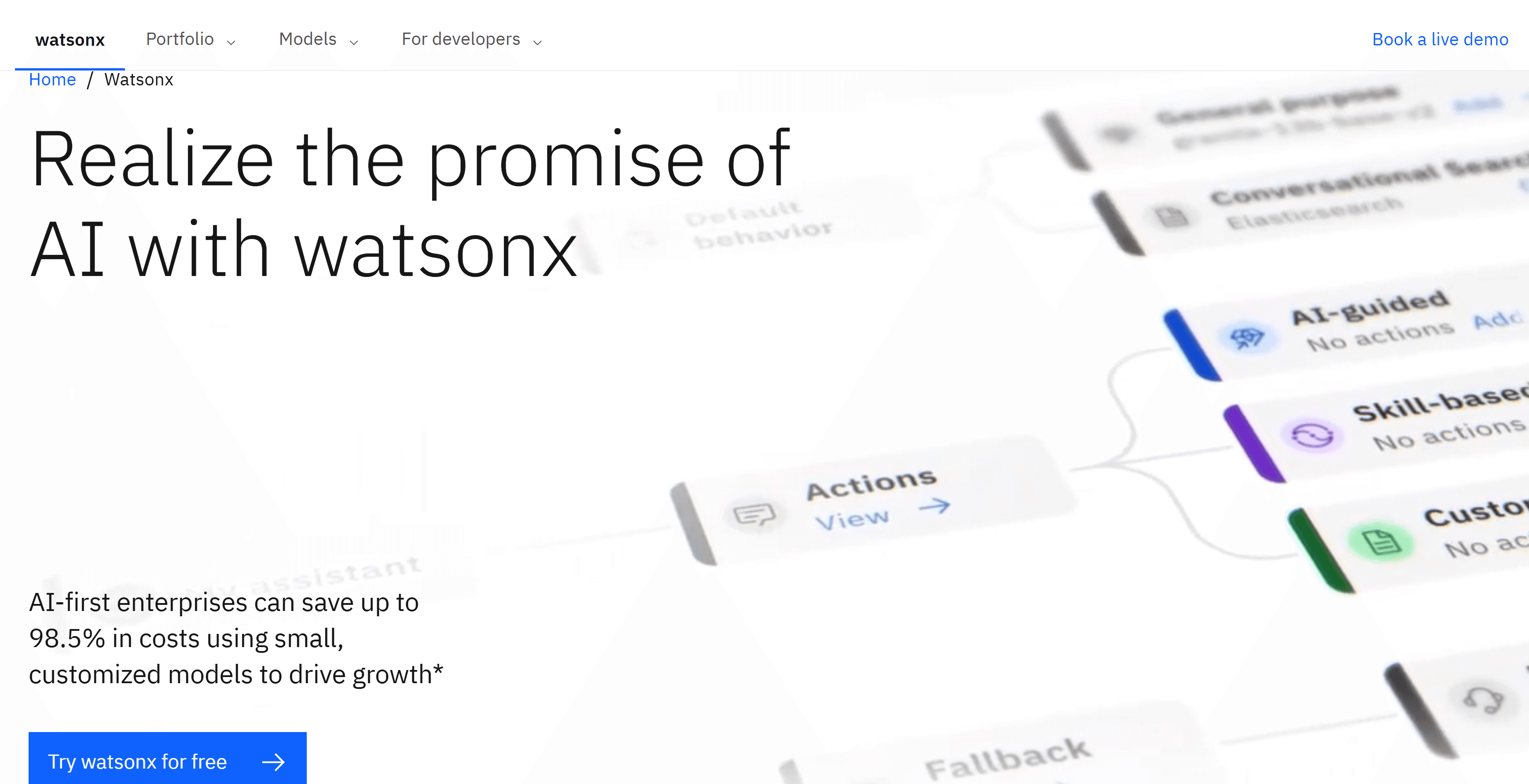 IBM Watsonx interface