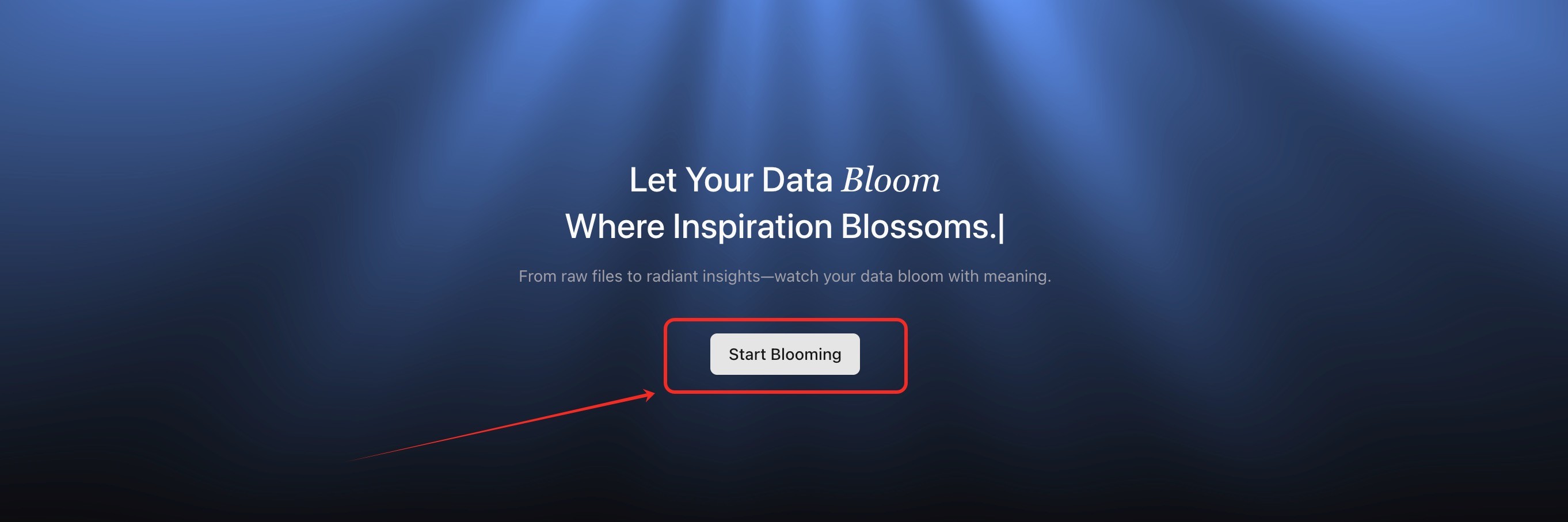 start page of Bloom