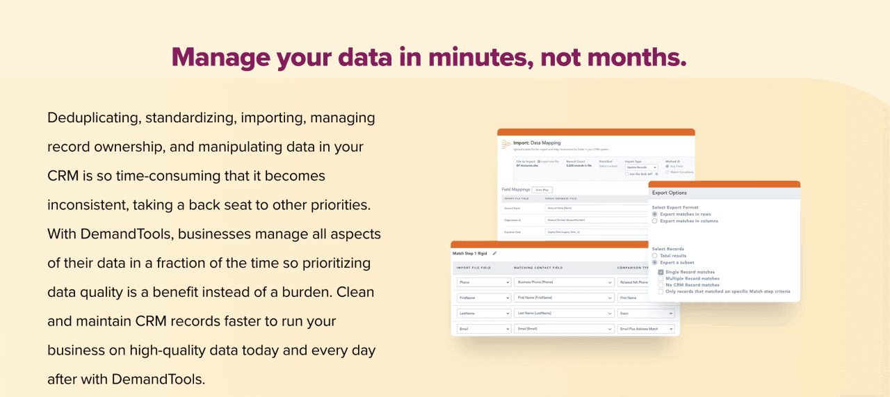 DemandTools interface