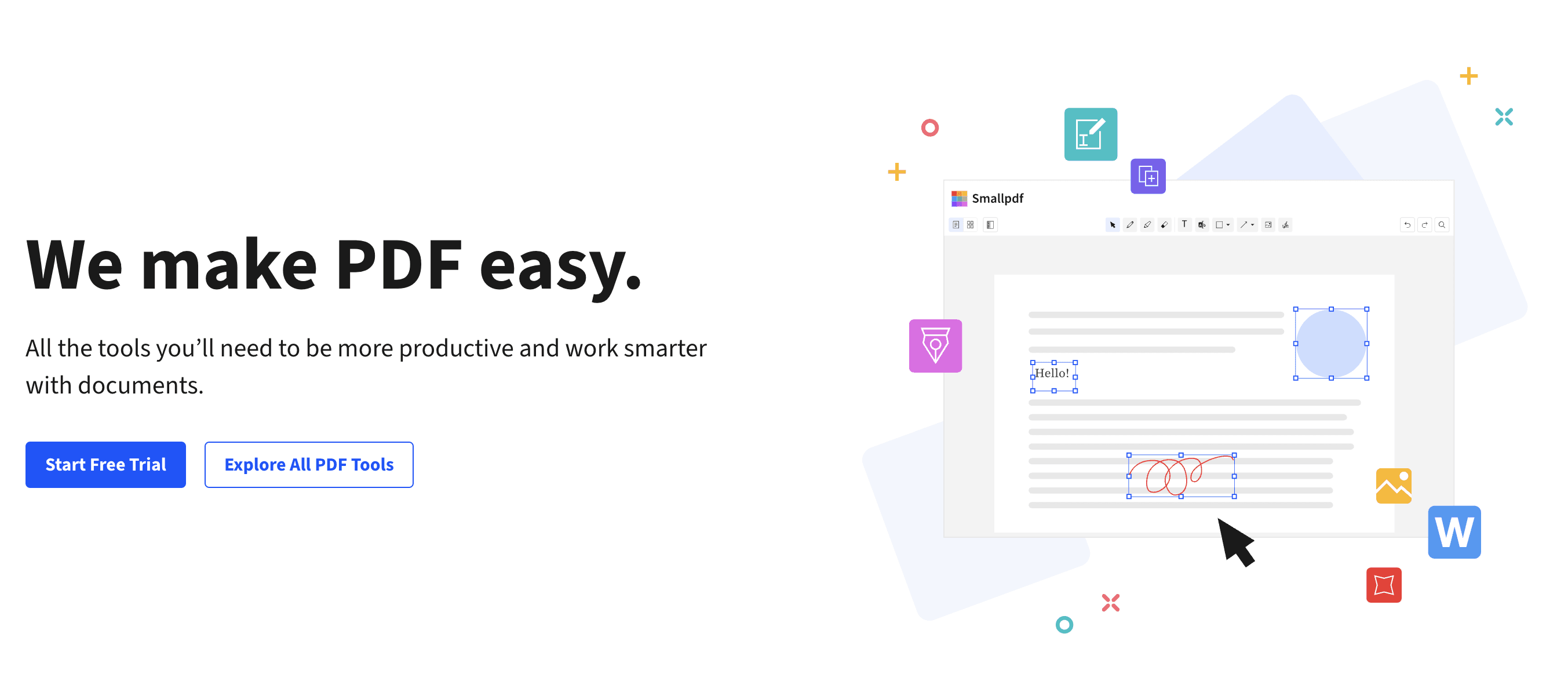 SmallPDF's homepage