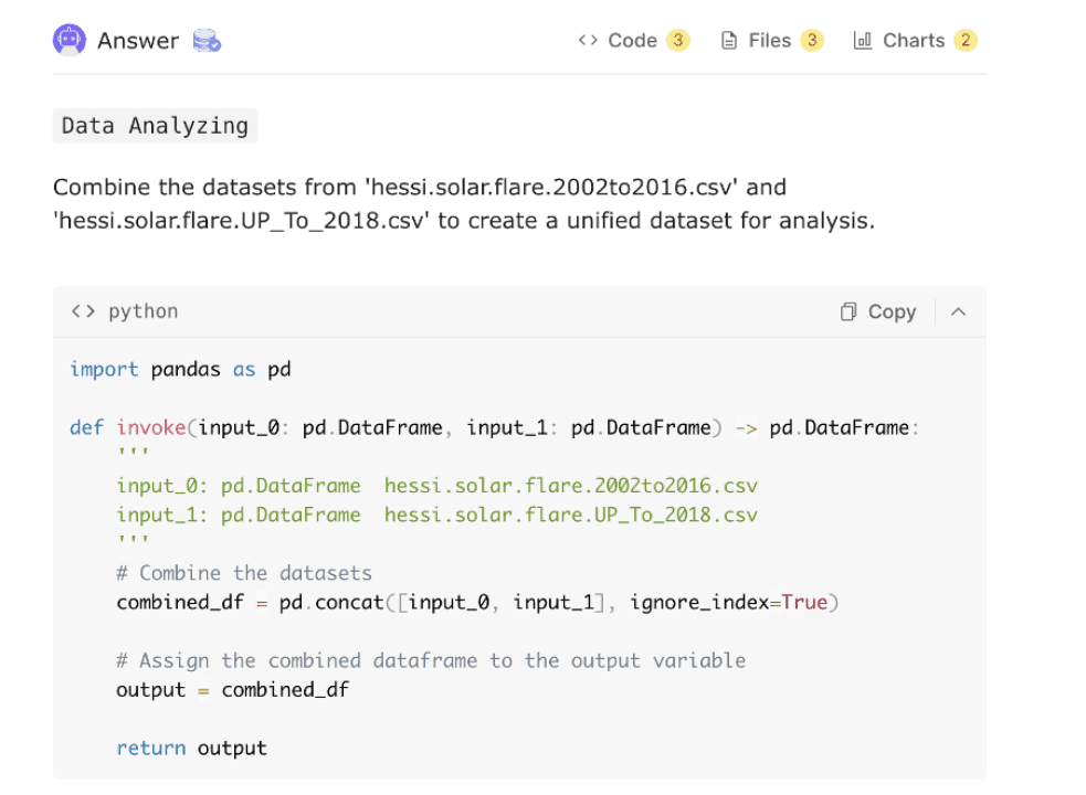 Powerdrill's data merging