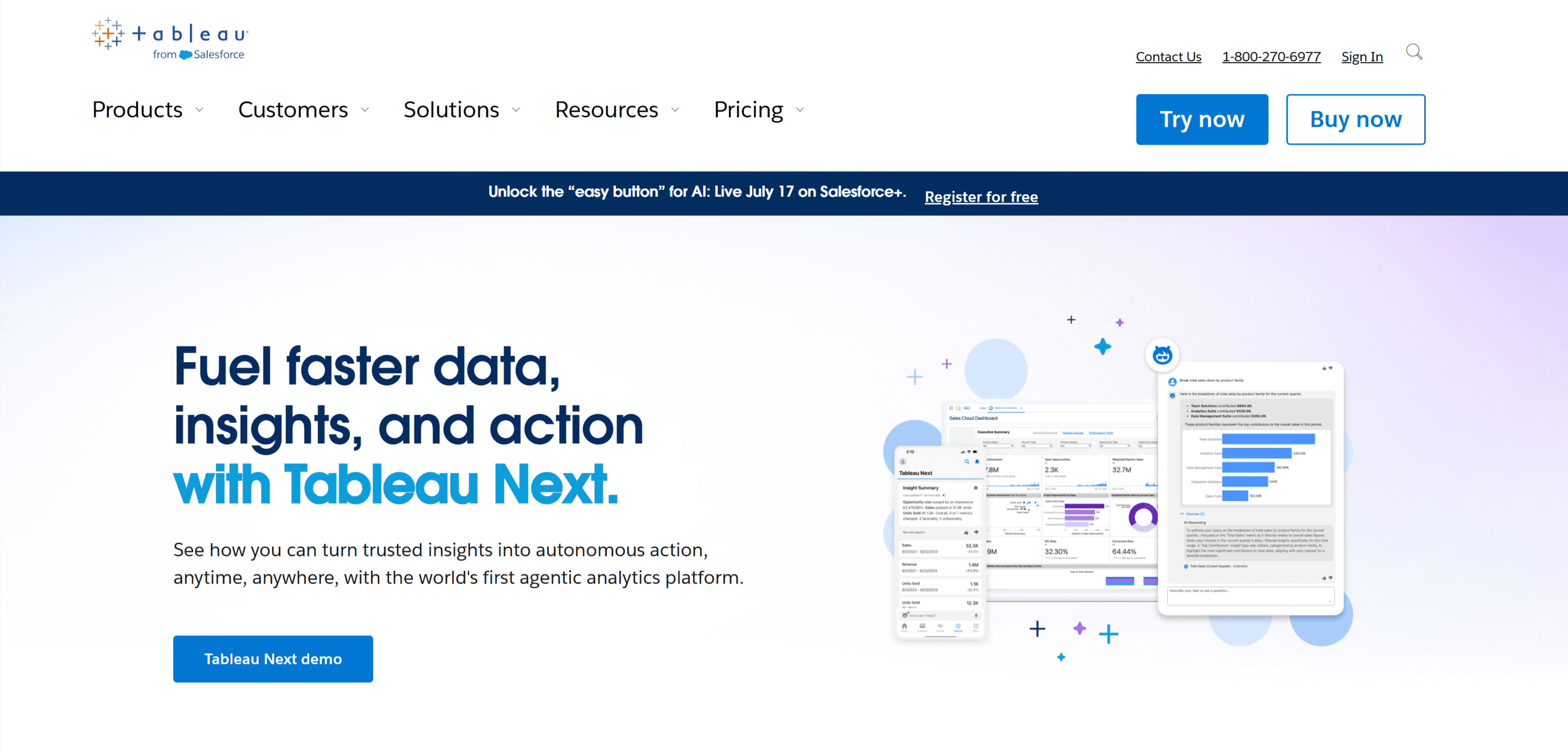 Tableau's interface
