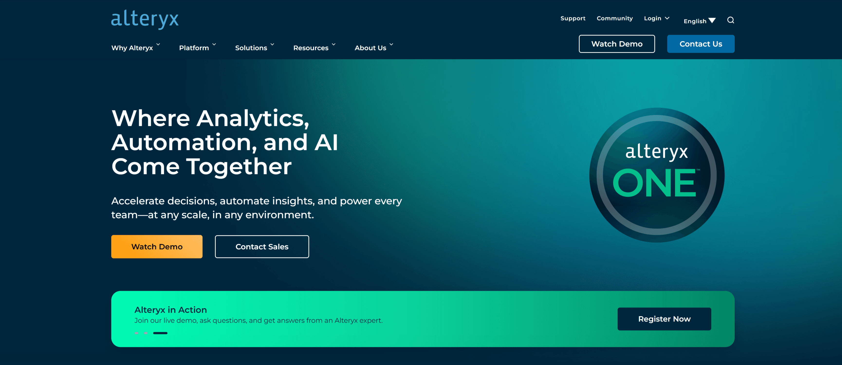 Alteryx's interface