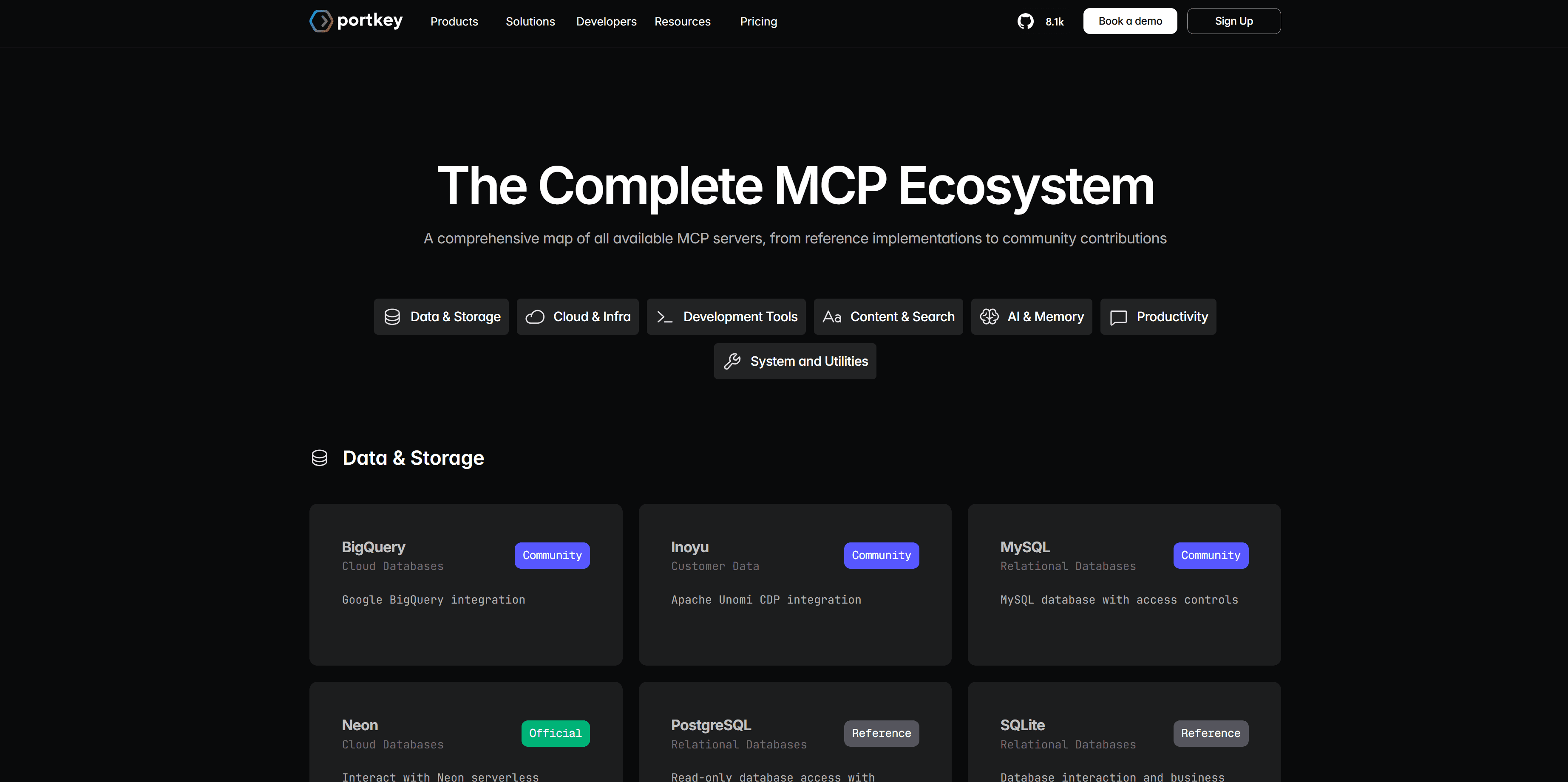 Portkey MCP Servers's interface