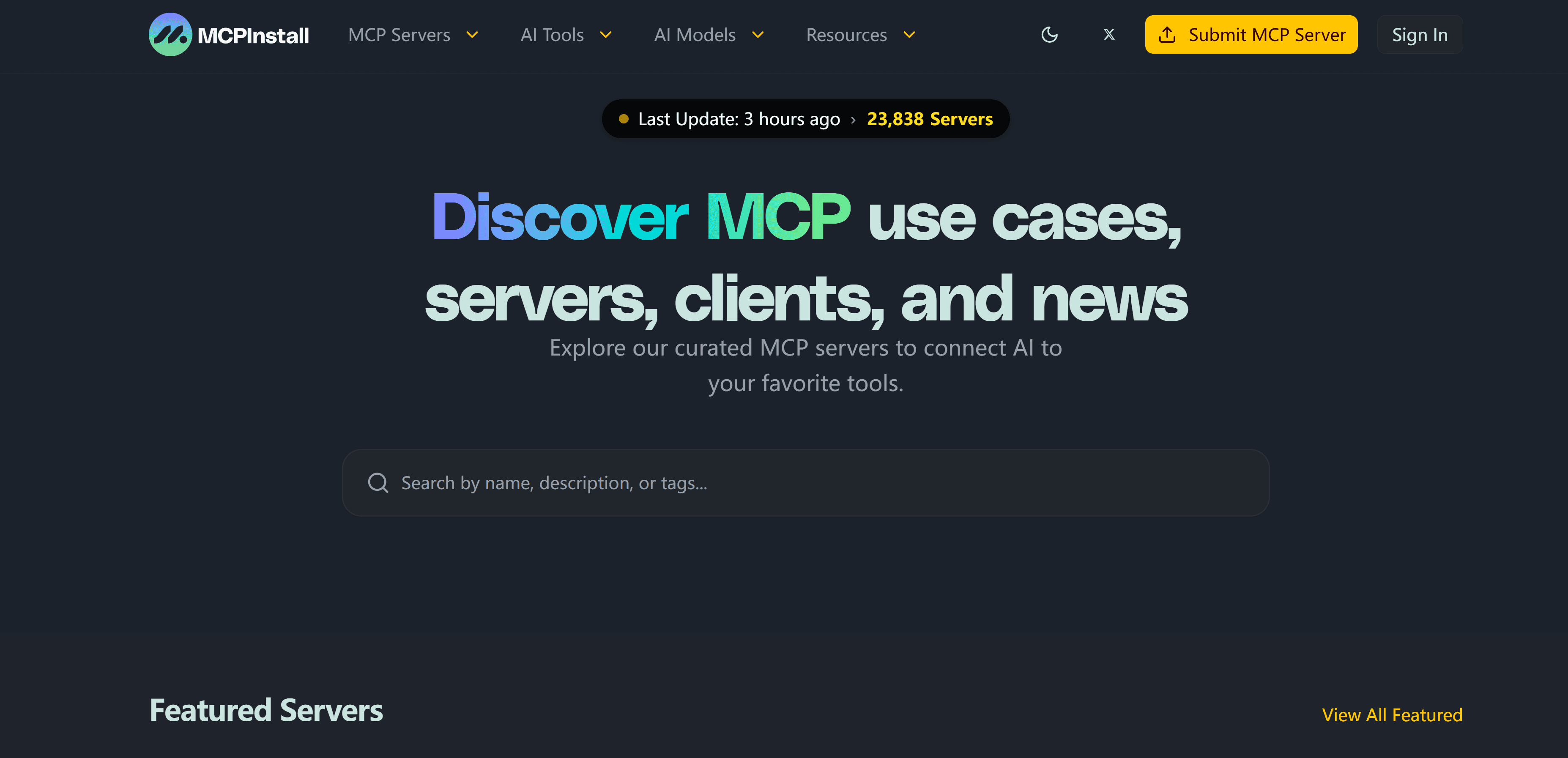 interface of MCP Install