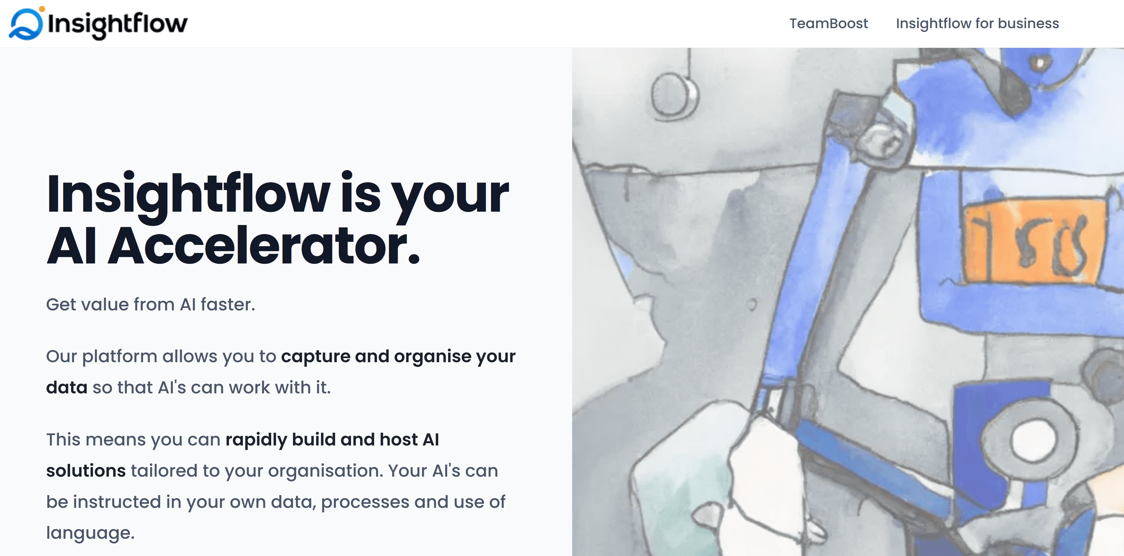 homepage of Insightflow AI