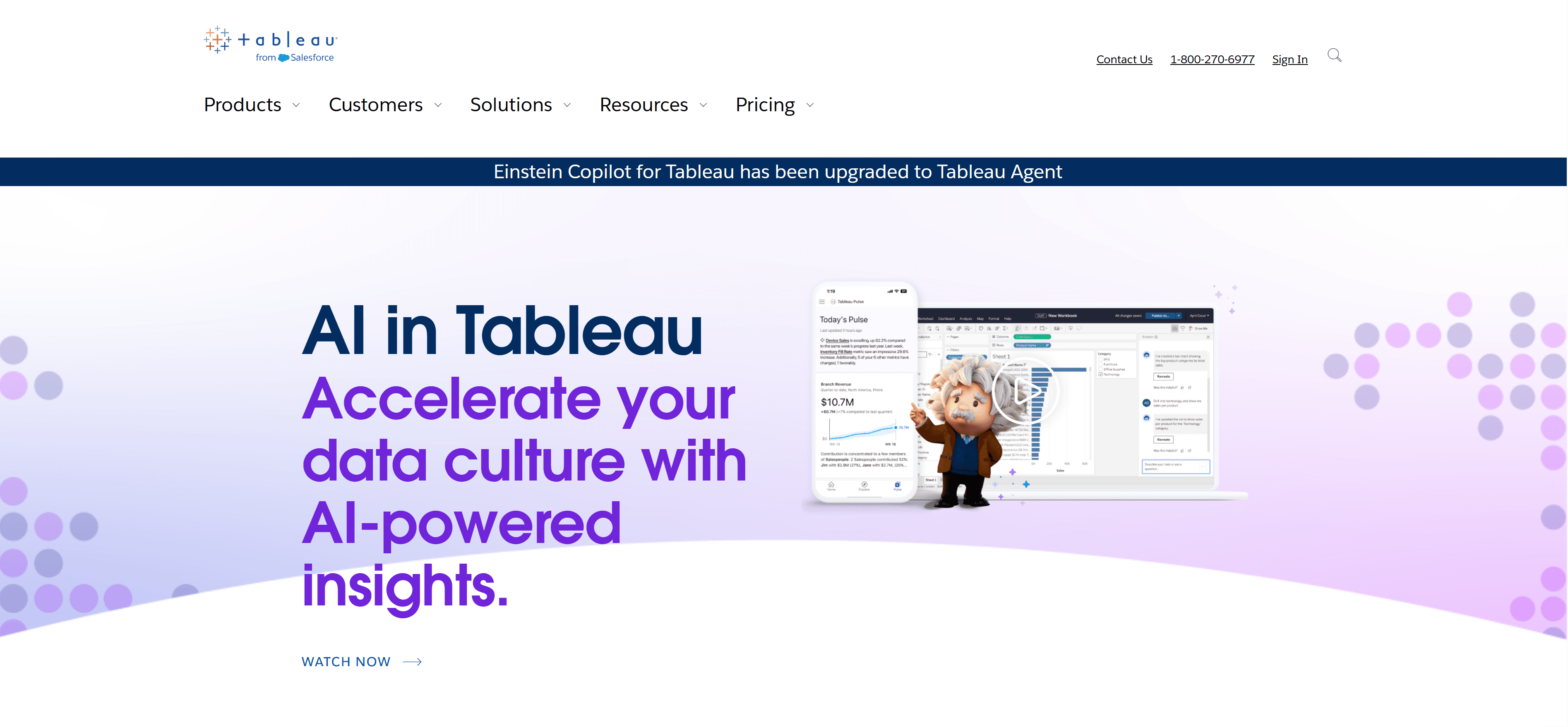 homepage of Tableau AI assist