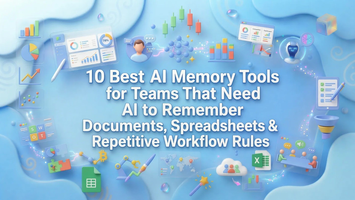 10 Best AI Memory Tools for Teams That Need AI to Remember Documents, Spreadsheets & Repetitive Workflow Rules