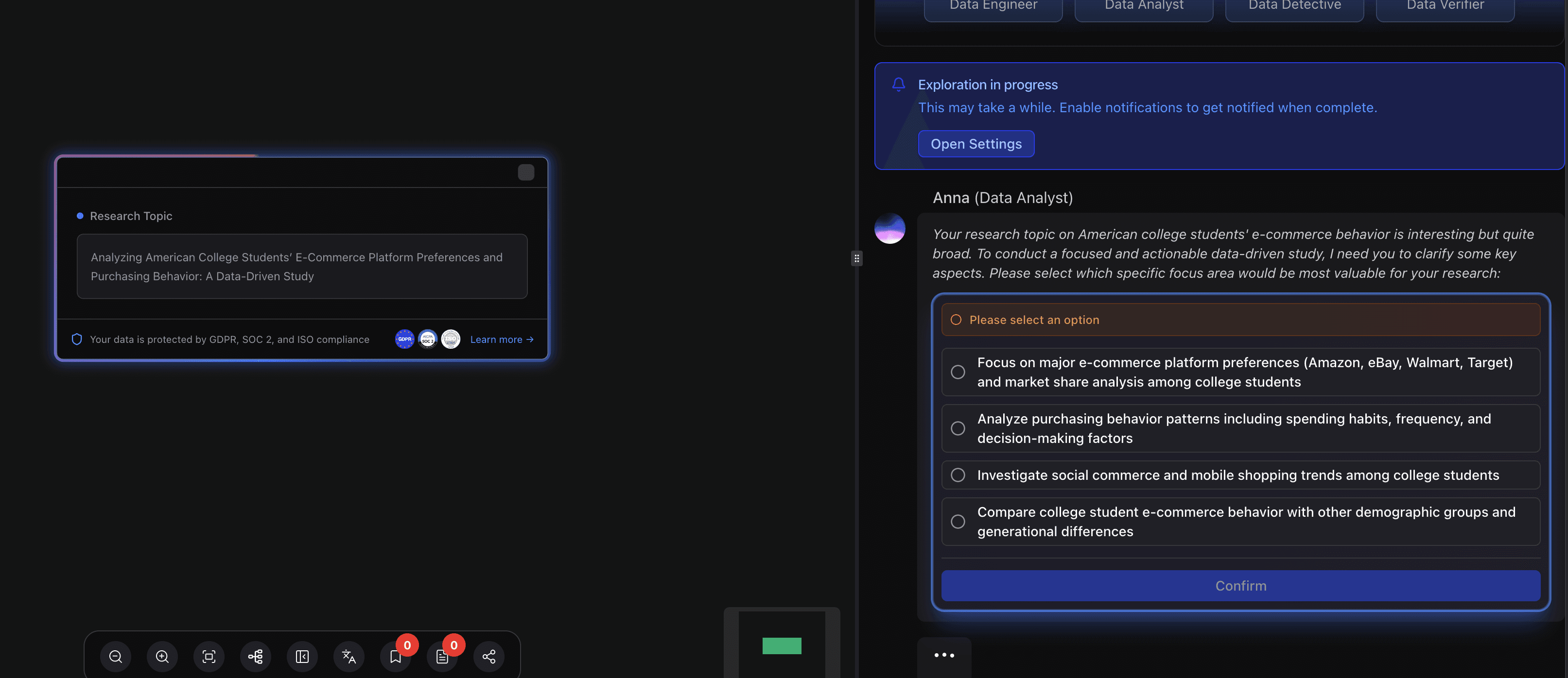 Topic options