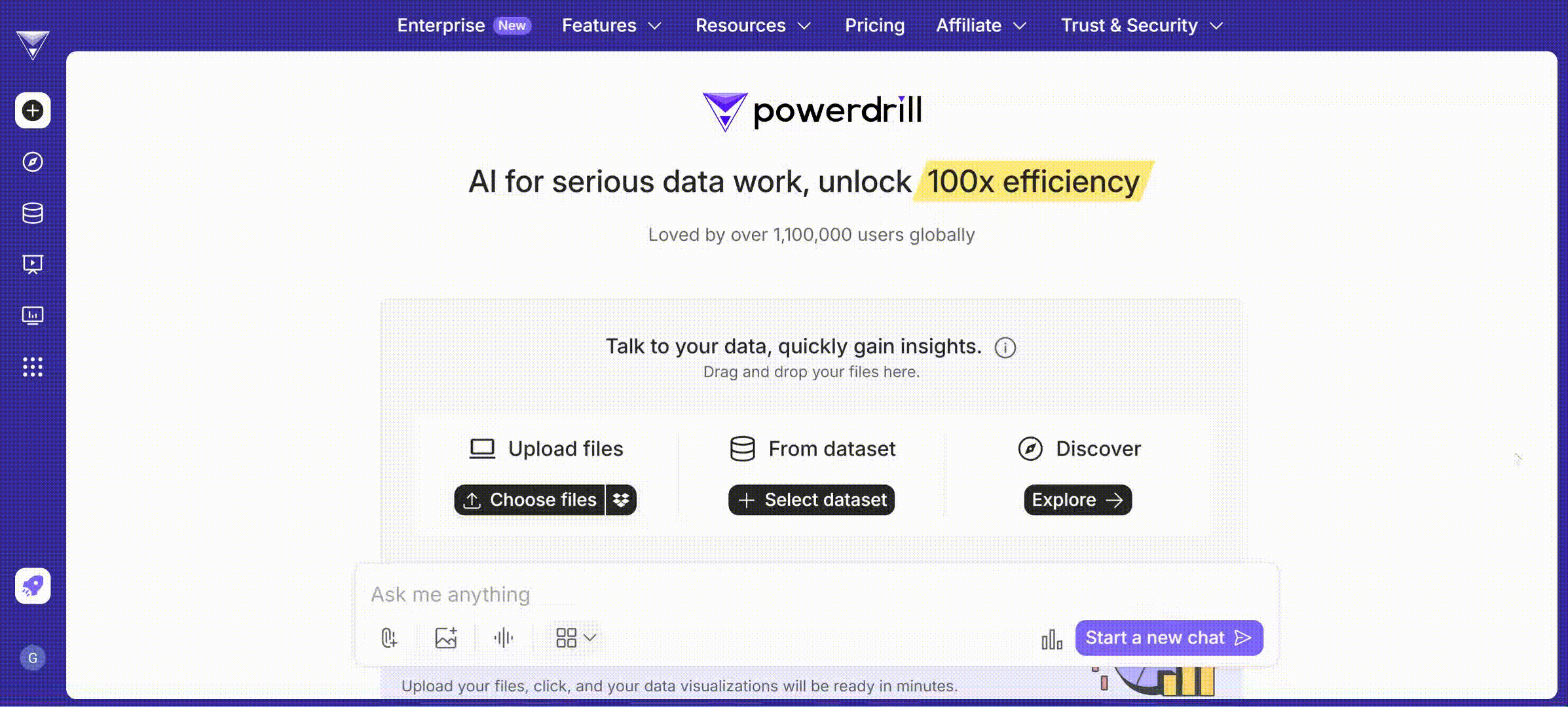 homepage of powerdrill