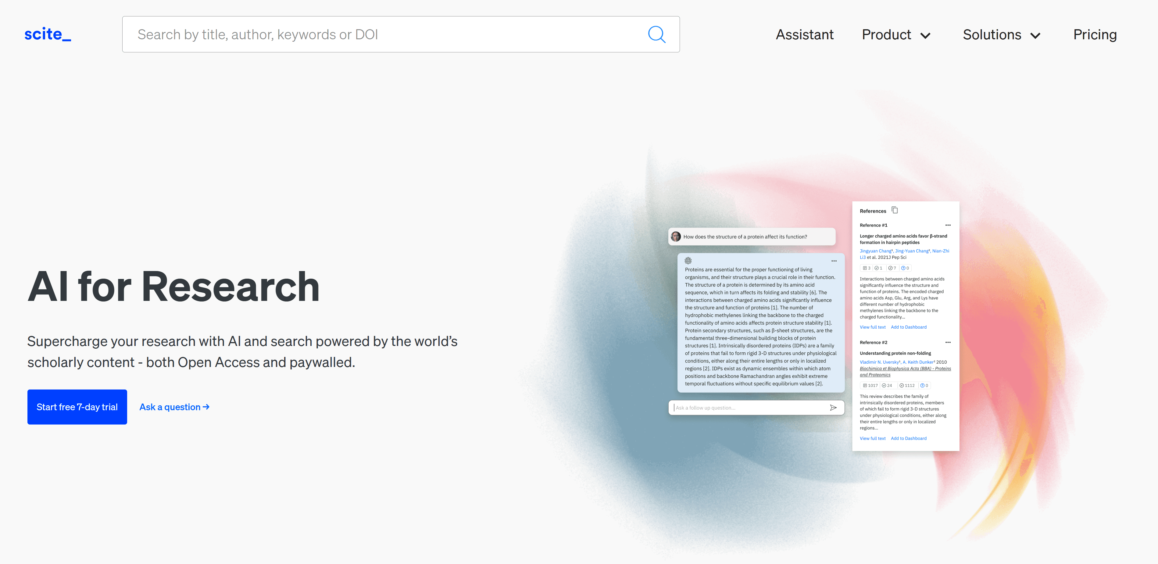 Scite's interface