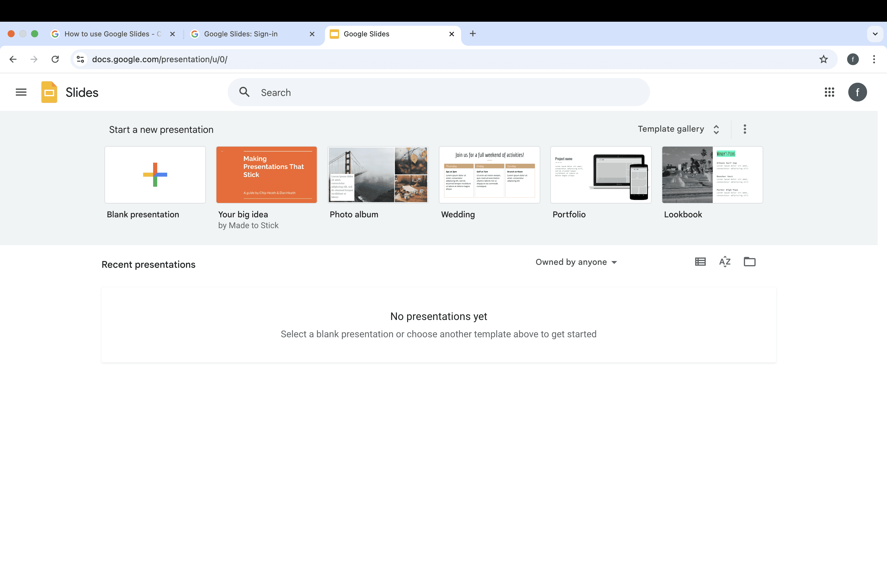 Google Slides's page