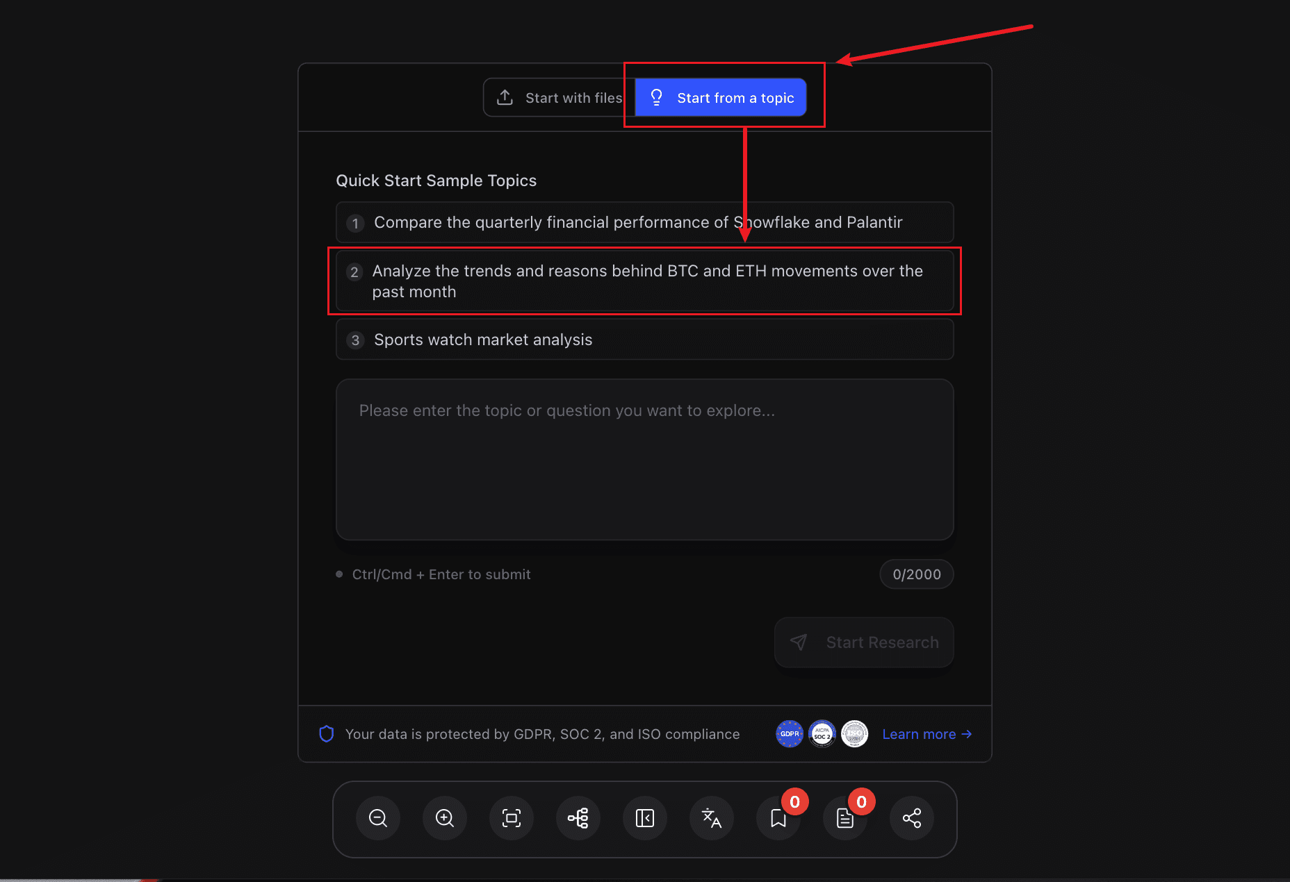 Enter your own topic