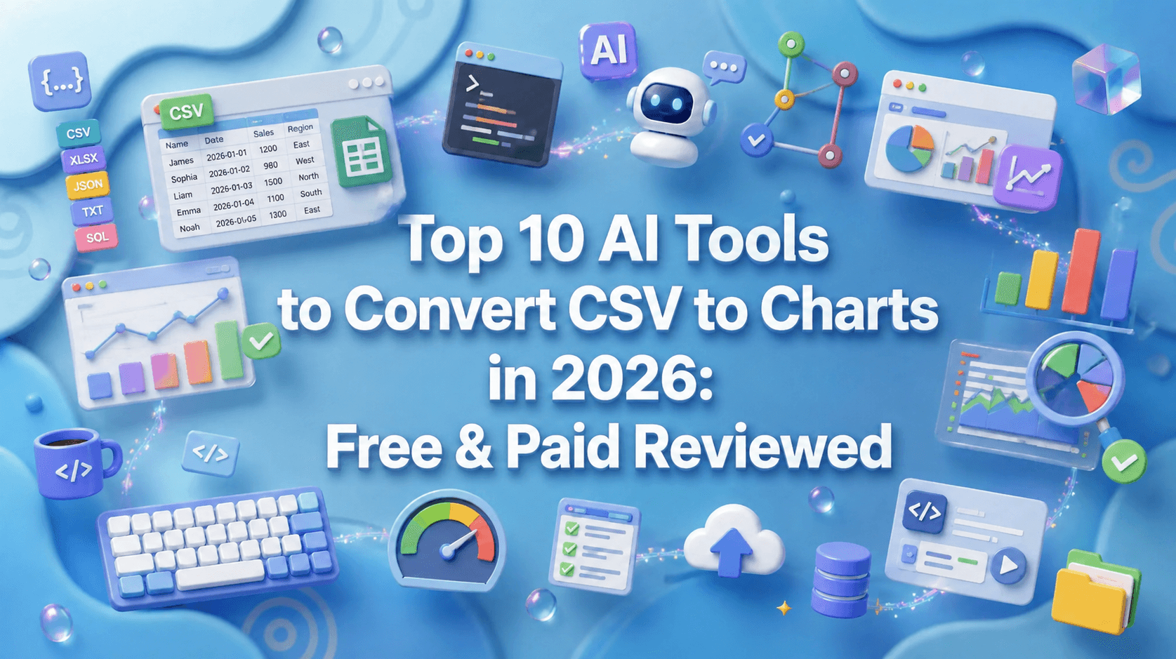 Top 10 AI Tools to Convert CSV to Charts in 2026: Free & Paid Reviewed
