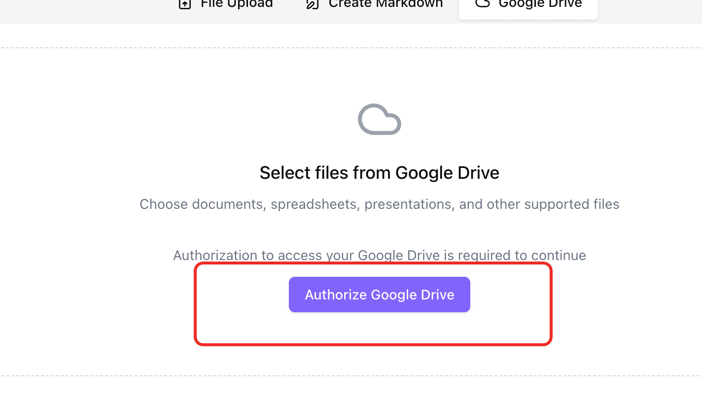 Connect Recomi with Google Drive