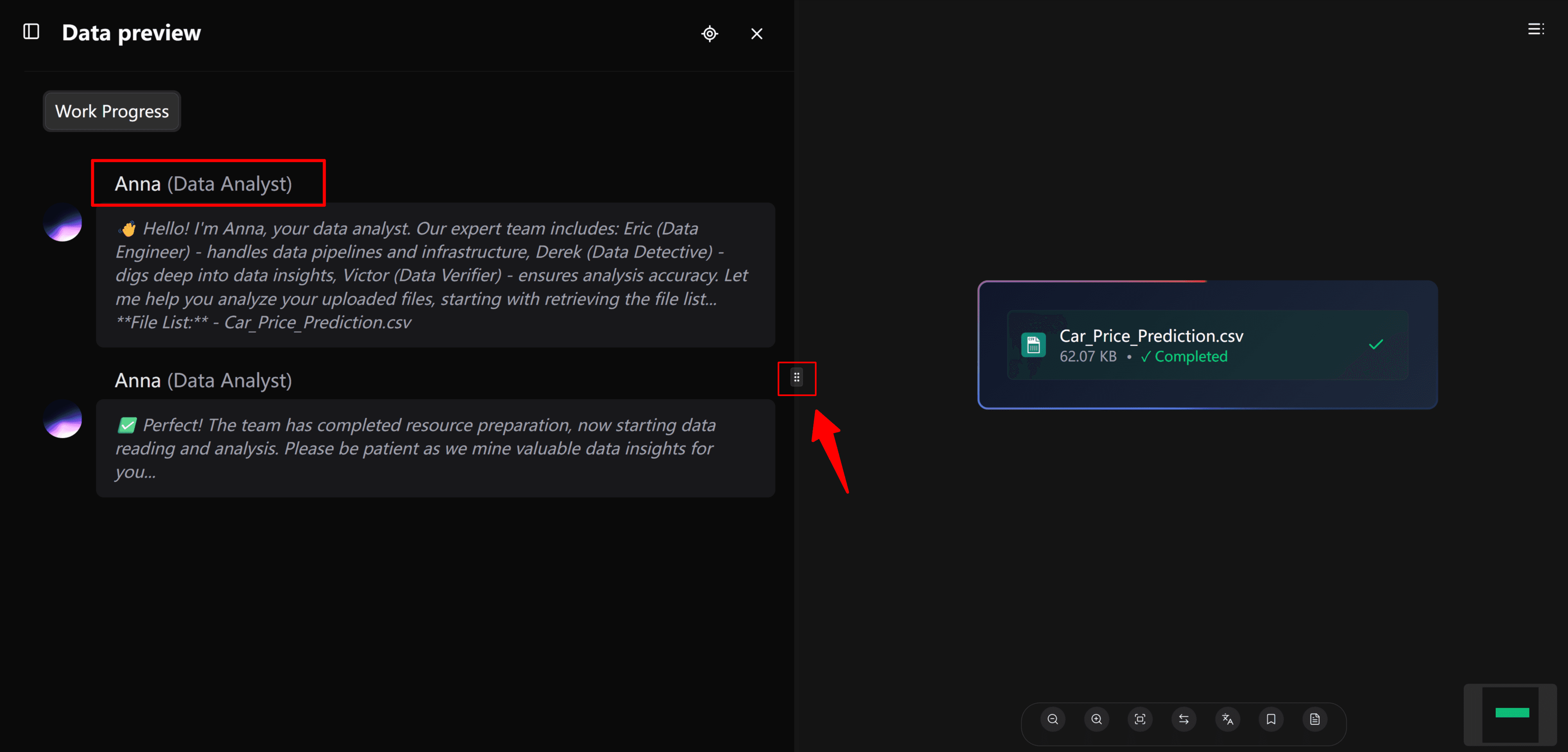 interface of Powerdrill Bloom
