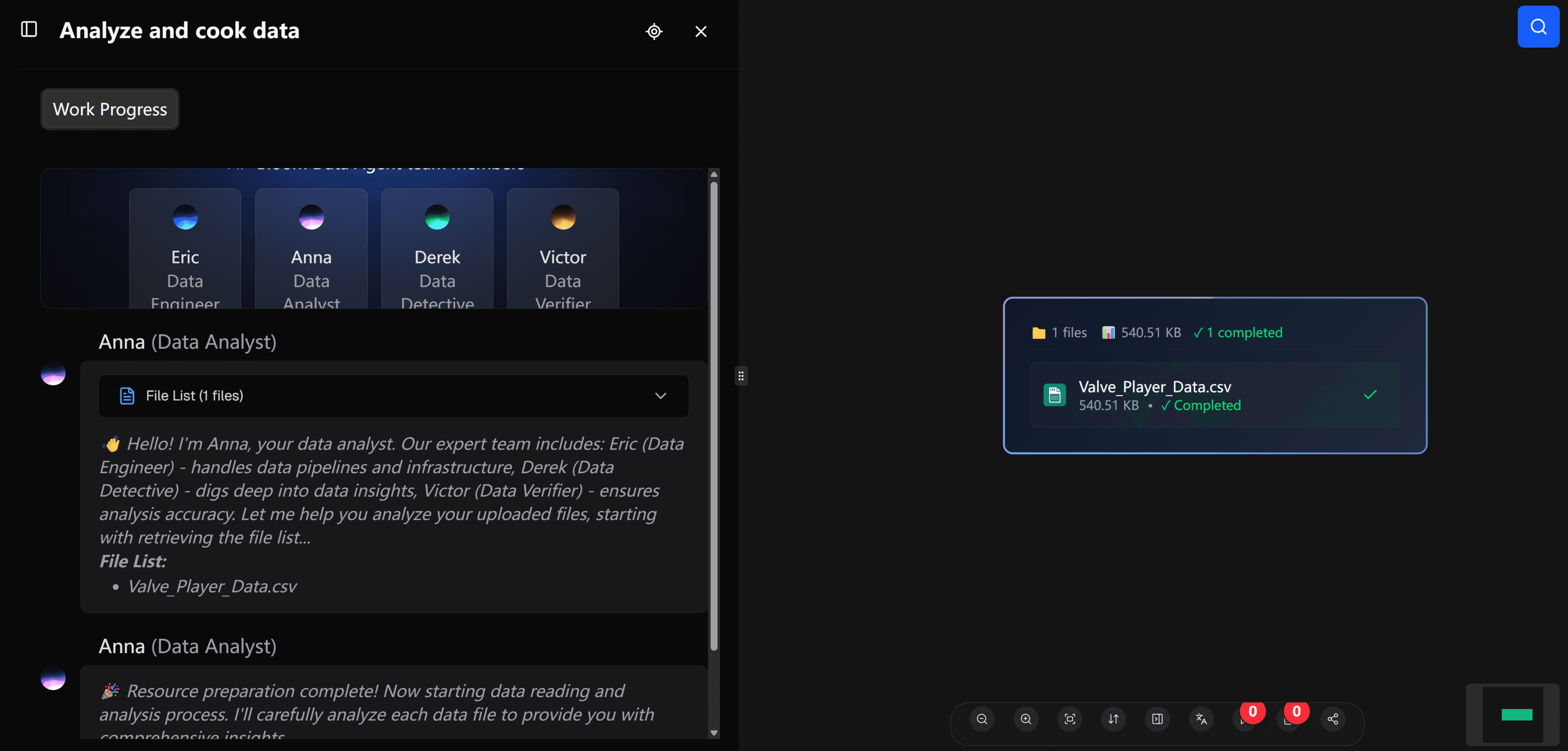 Bloom's interface
