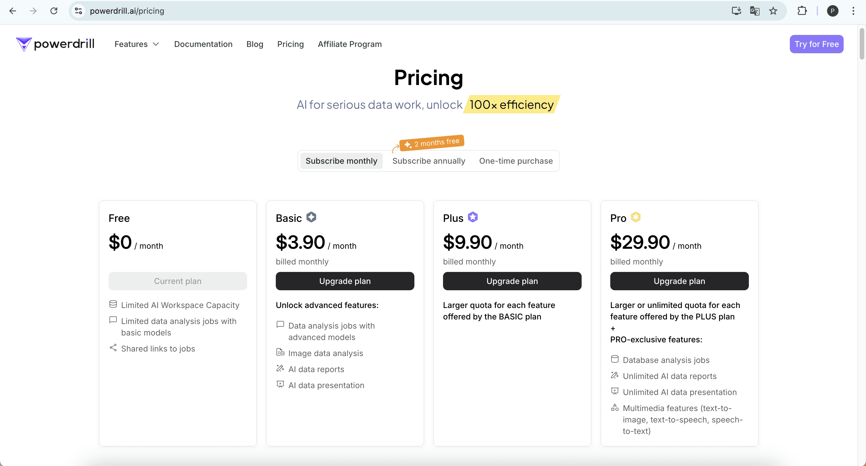Powerdrill Pricing
