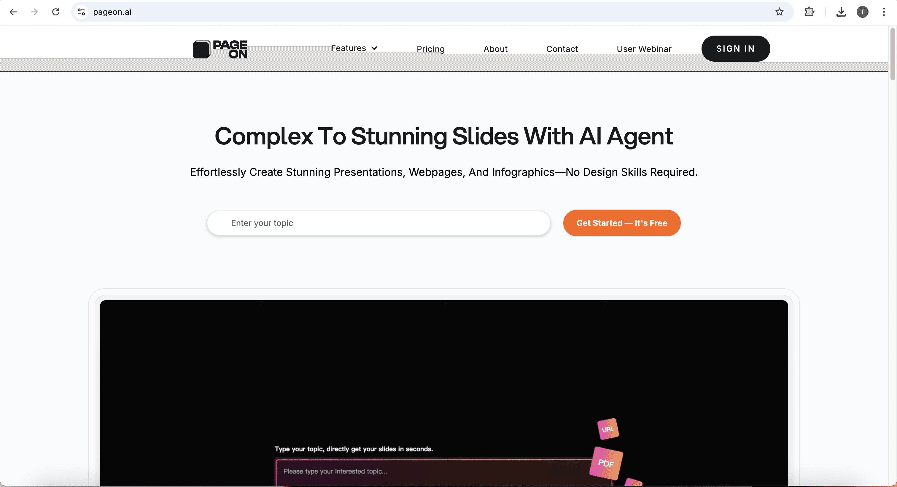 pageon homepage