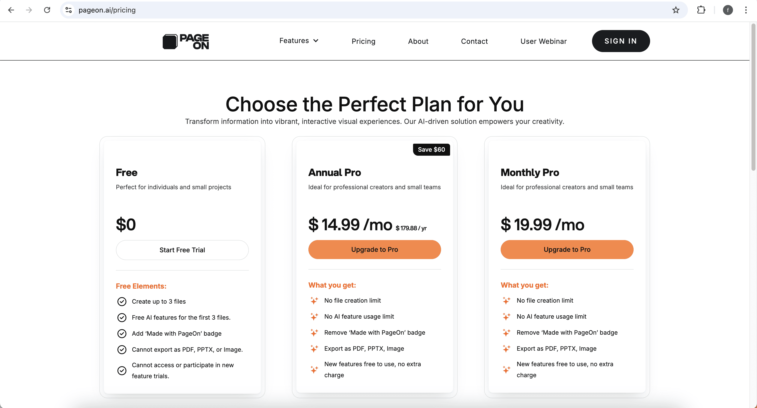 pageon pricing