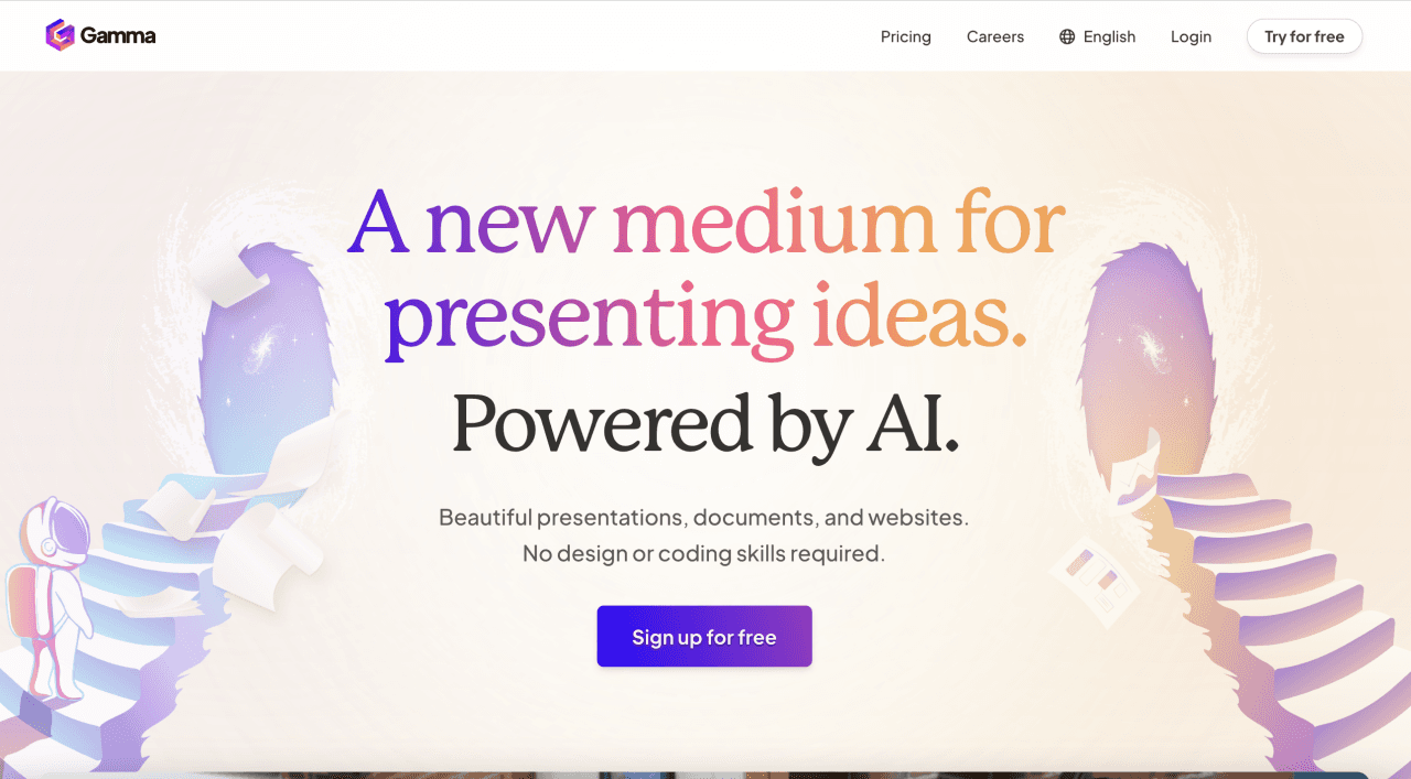homepage of Gamma
