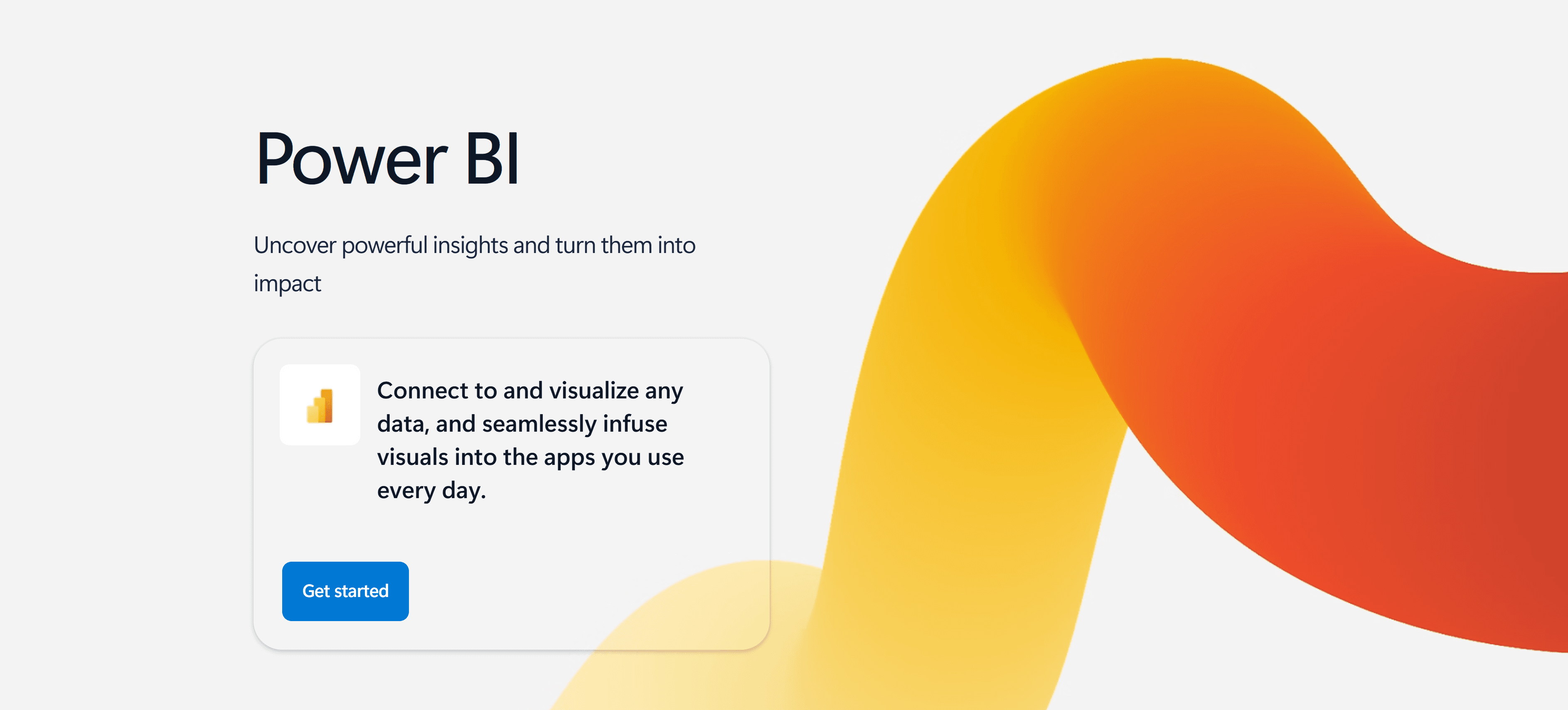 homepage of Power BI