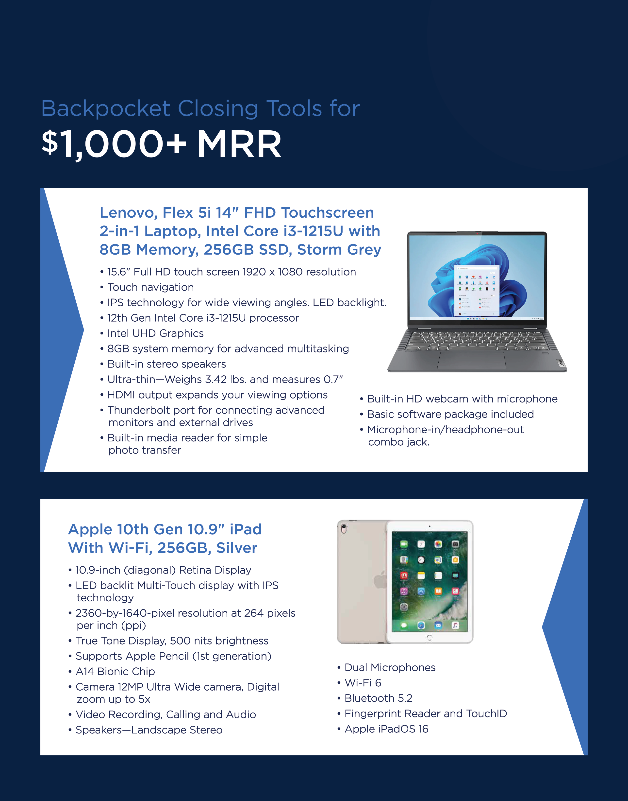 Laptop and Ipad Closing Tools.
