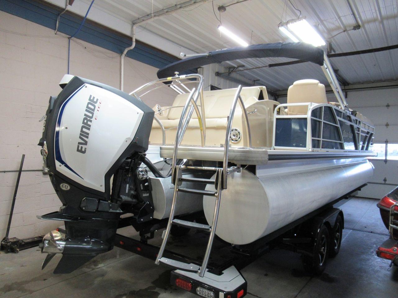 Used 24' 2015 Aqua Patio 240EL3 Triple Blue, Stock UBA0220