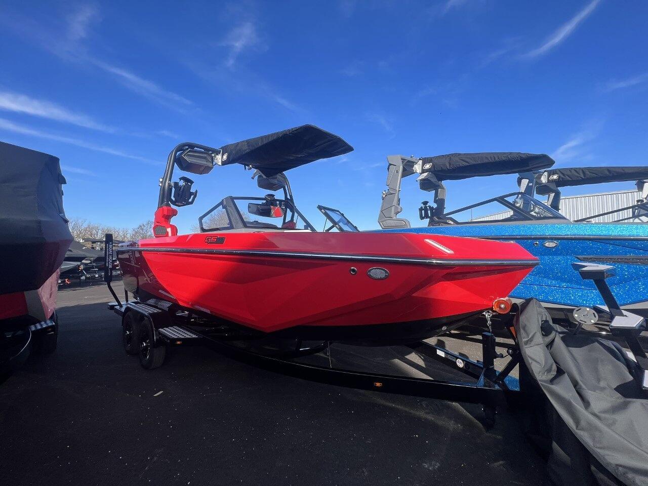New 22' 2023 Nautique Super Air GS22 Victory Red/ Jet Black, Stock 