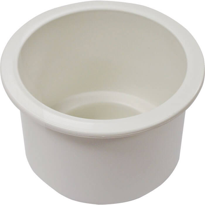 4.375" White Plastic Cup Holder Boat Outfitters