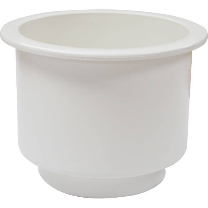 4.375" White Plastic Cup Holder Boat Outfitters
