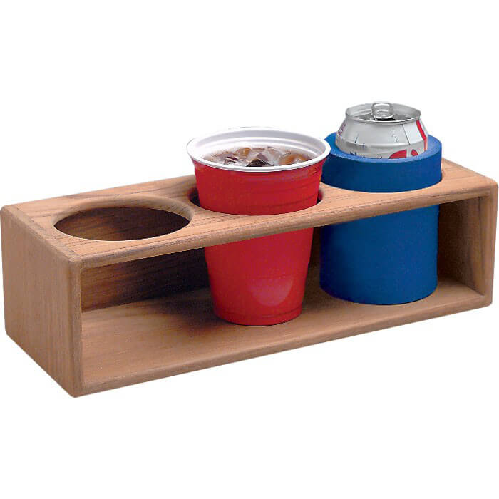 Whitecap Teak Three Drink and Bottle Rack 62624