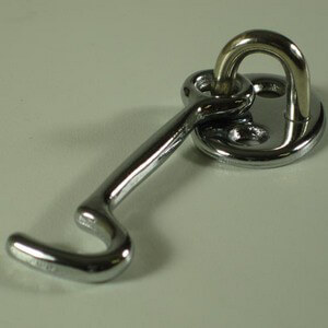 Stainless Steel Gem Eye Hook & Latch 2.75" Long