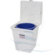 Fiberglass Trash Container - Open with Bin