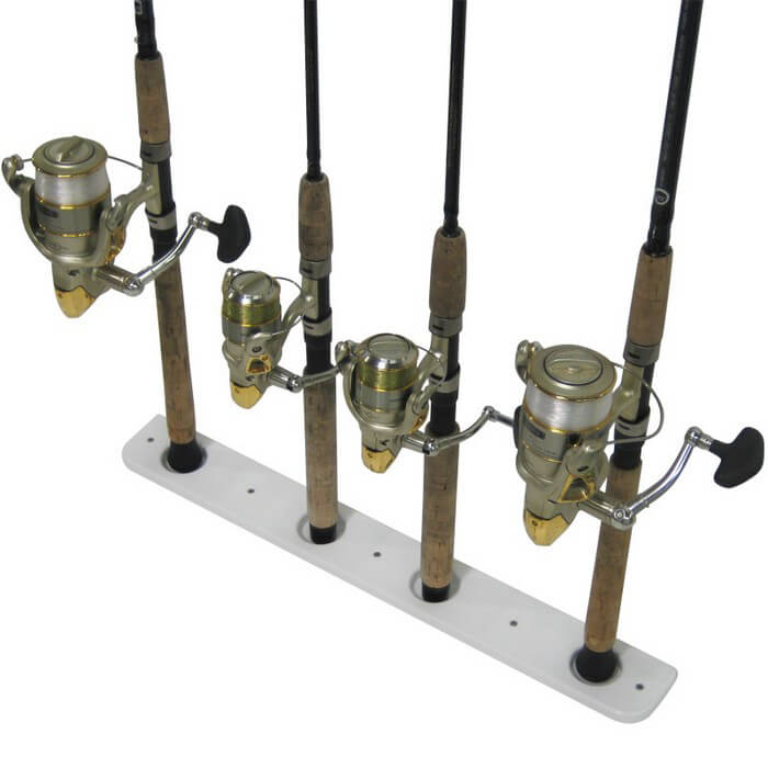 Reelfisherman Fishing Rod Holders For Pontoon Rails – Clamp-On, No Drilling Required – Made In USA