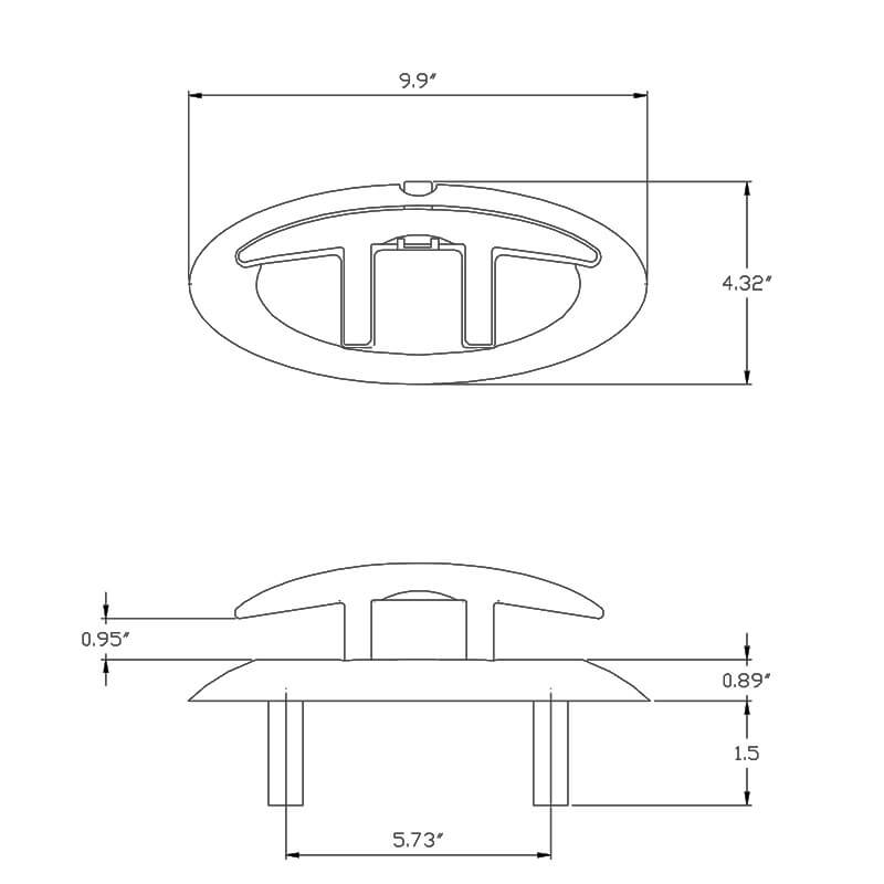 Surface Mount Folding Cleats Boat Outfitters