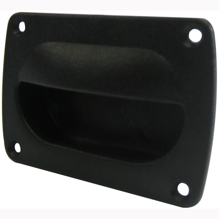 Black Flush Pull Handle 3.625" x 2.375"