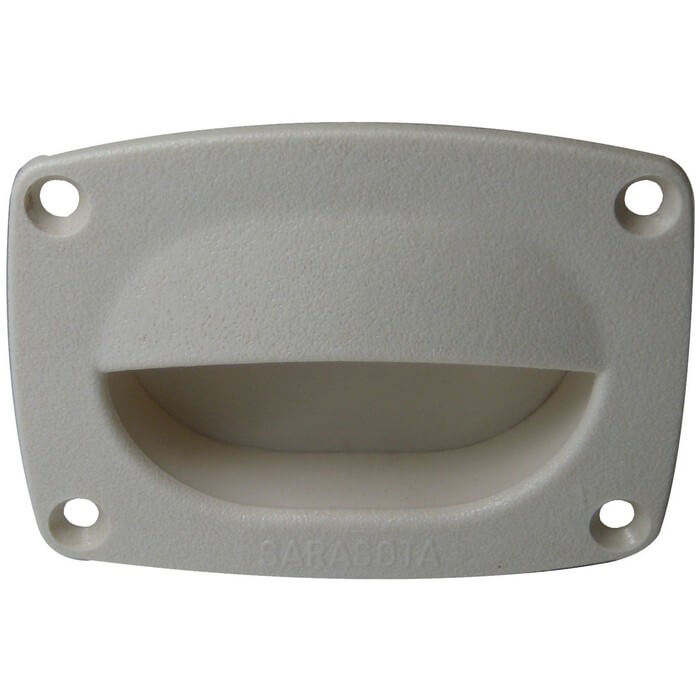 OffWhite Flush Pull Handle 3" x 2.25"