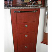 Lower Galley Drawer Unit with Satin Chrome Plated Push Button Latches