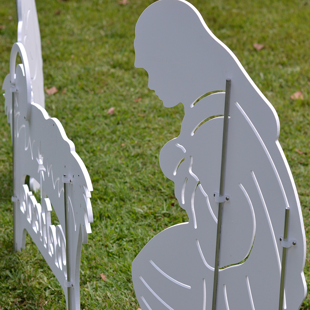 Believe Holy Family Outdoor Nativity Set