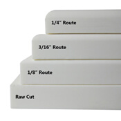 Cut to Size Starboard can be Supplied Raw Cut or with a Route (Roundover Edge)