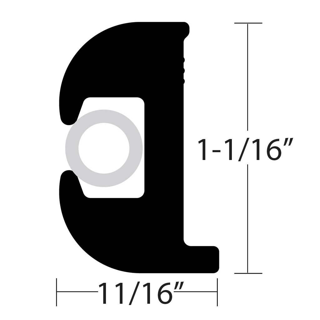 TACO Marine Black Rub Rail Kit, Flexible Vinyl with Black Insert 0809 2600878