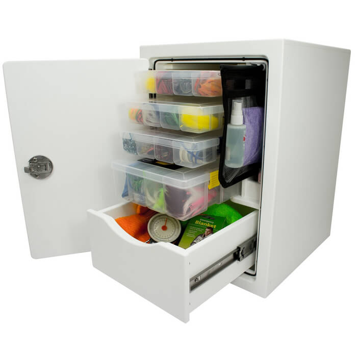Free Standing Single Drawer Storage Unit with Tackle Storage
