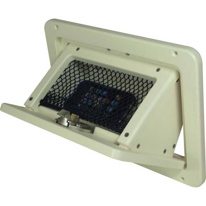 Teak Isle Tilt out Glove Box with Retainer Net 1377050131