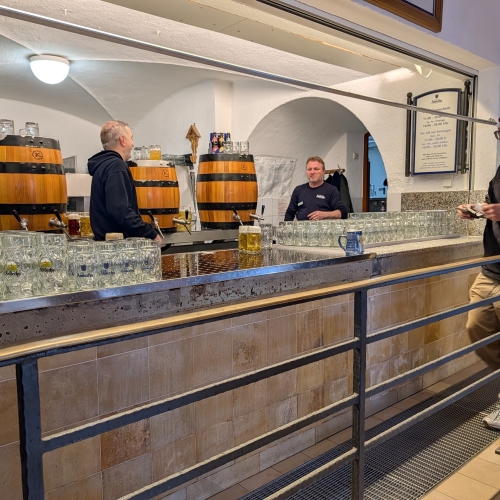 Beer service station at Andechs