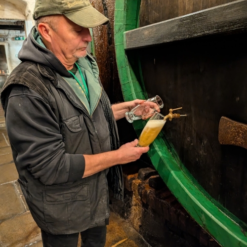 Beer straight from the barrel
