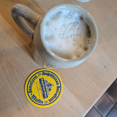 Stein of beer at Augustiner in Salzburg