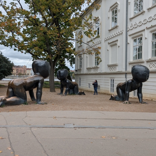 Creepy baby statues